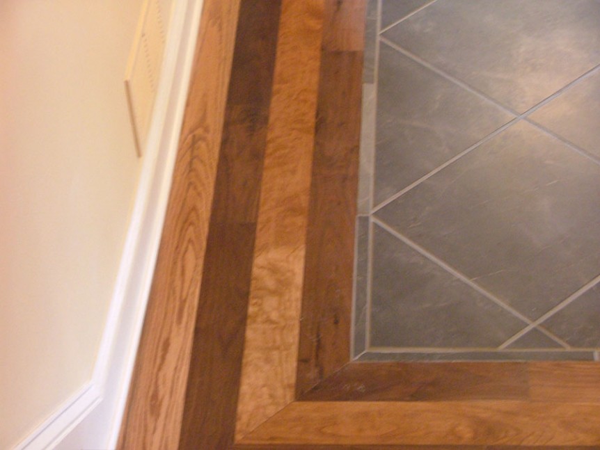 Hardwood Floor with Tiles